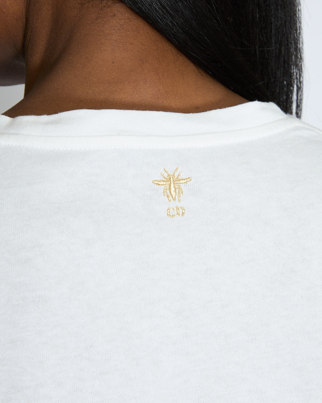 Christian Dior White Astrology Embroidered Logo T-Shirt Size M (UK 10)