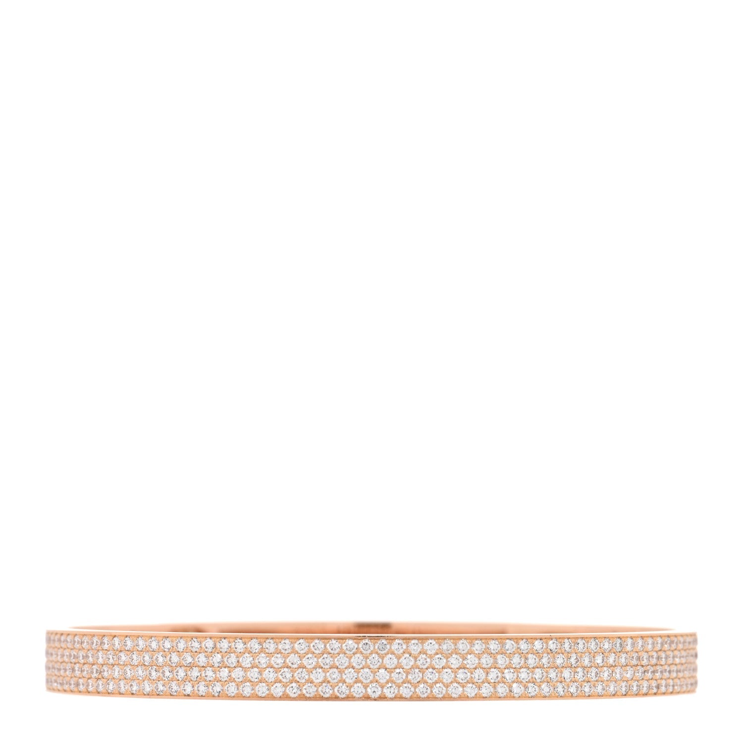 18K Rose Gold Diamond PM Collier De Chien Full Pave Bracelet SH
