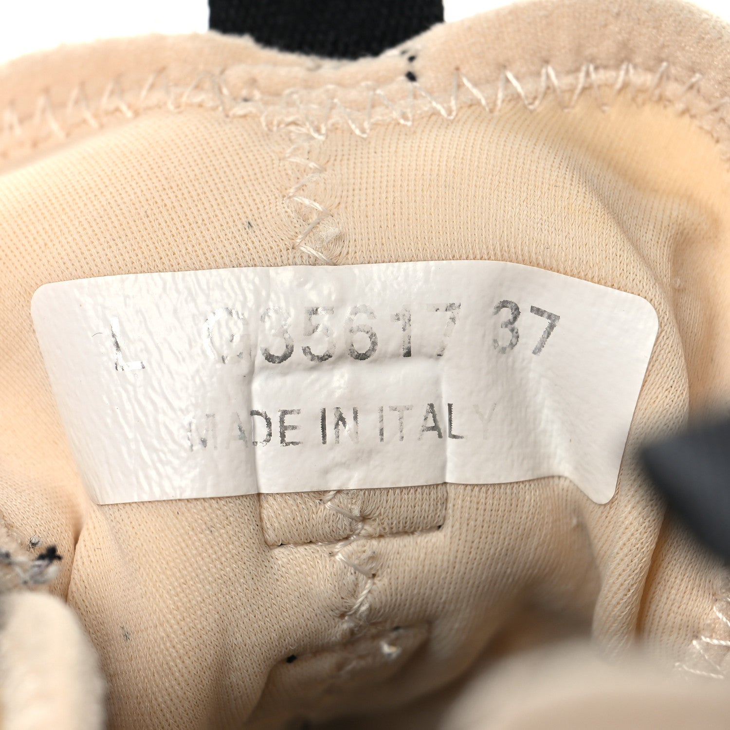 Velvet Calfskin Mixed Fibers CC Sneakers 37 Beige