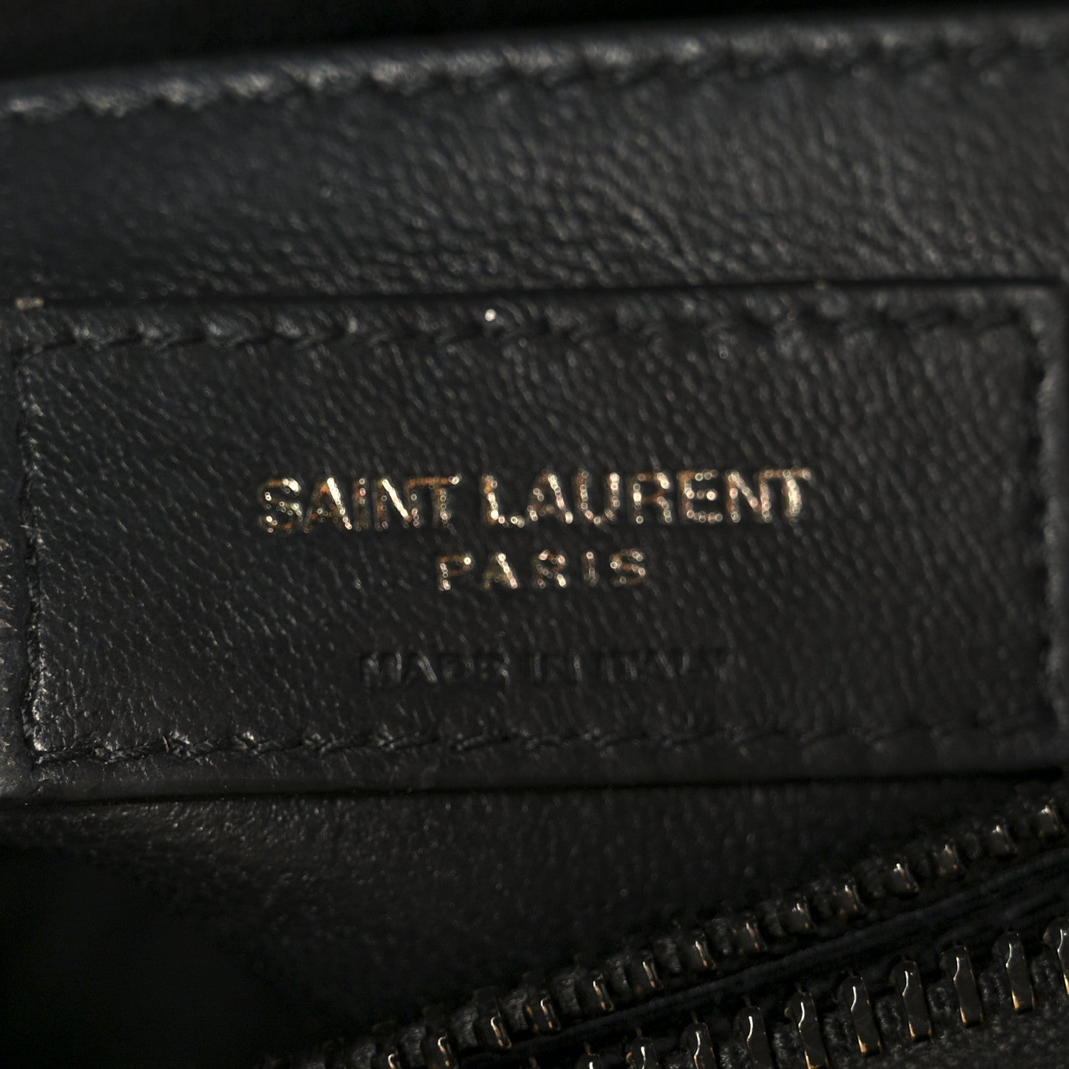 Calfskin Y Quilted Monogram Monochrome Small Loulou Chain Satchel Black