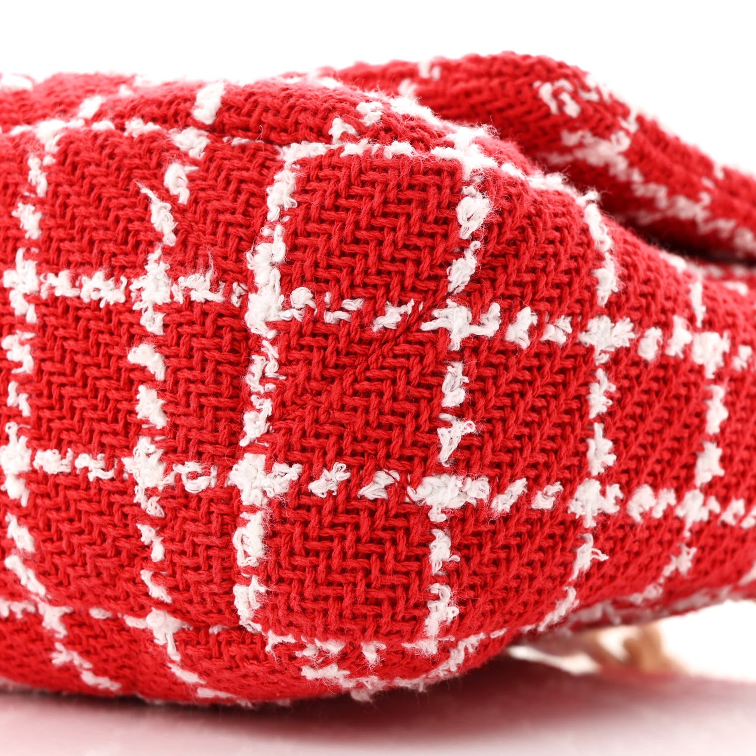 Tweed Quilted Medium Chanel 19 Flap Red White