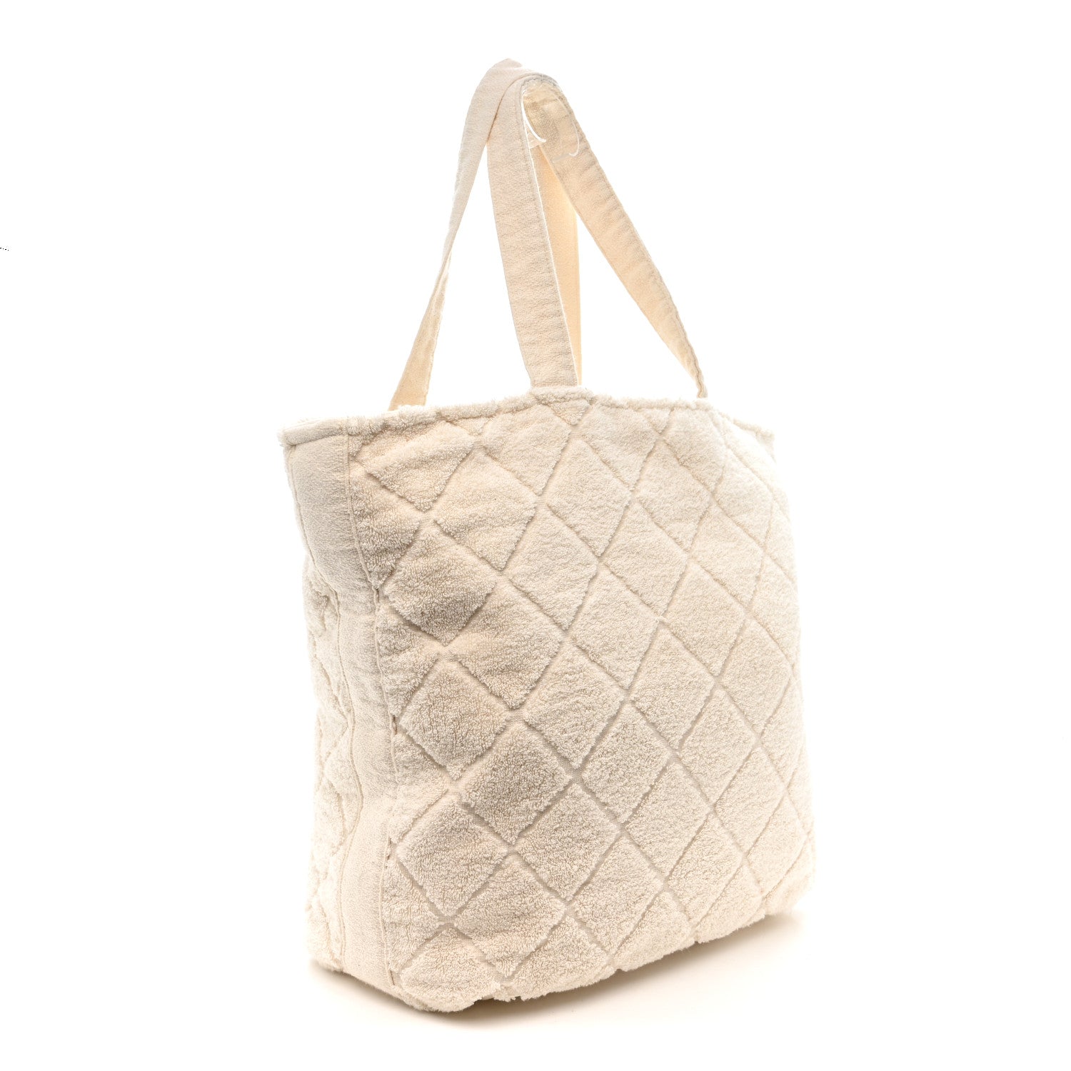 Terry Cotton CC Beach Tote Towel Set Ivory