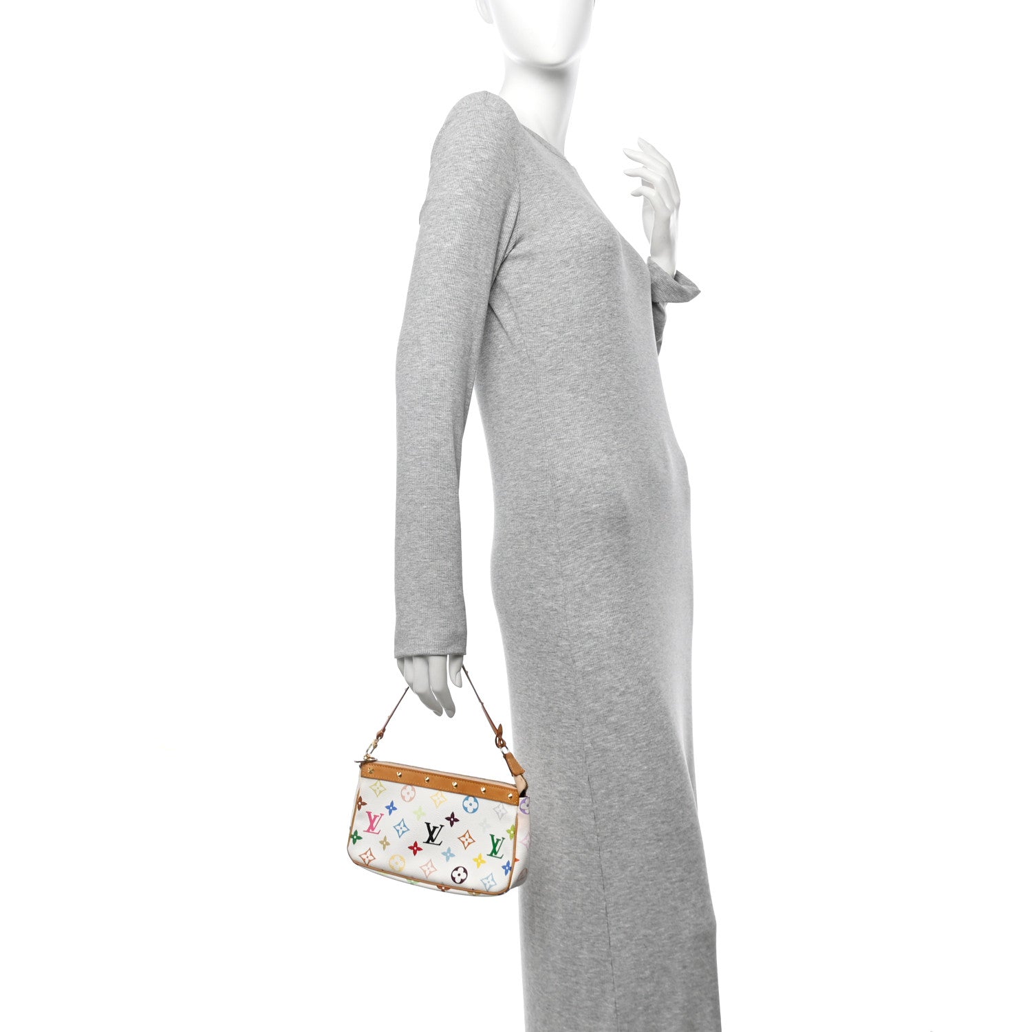 Monogram Multicolor Pochette Accessories White