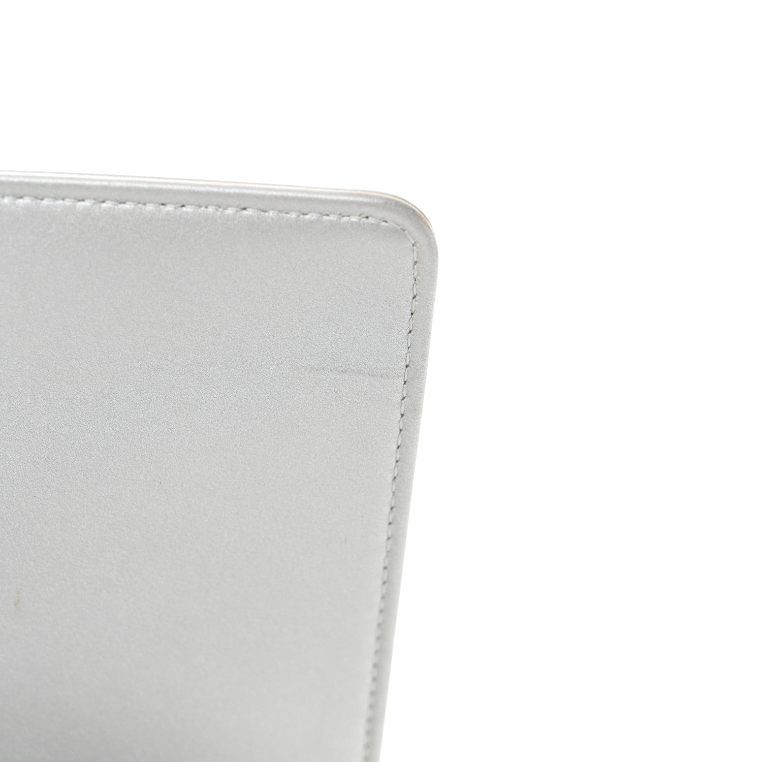 Metallic Calfskin Quilted New Medium Boy Flap Silver