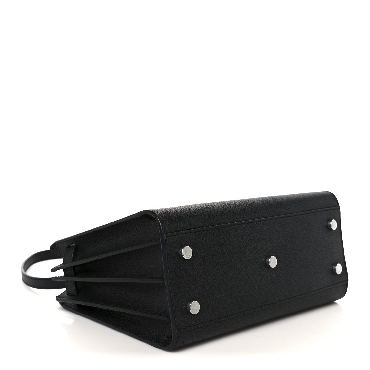 Grained Calfskin Baby Sac De Jour Black