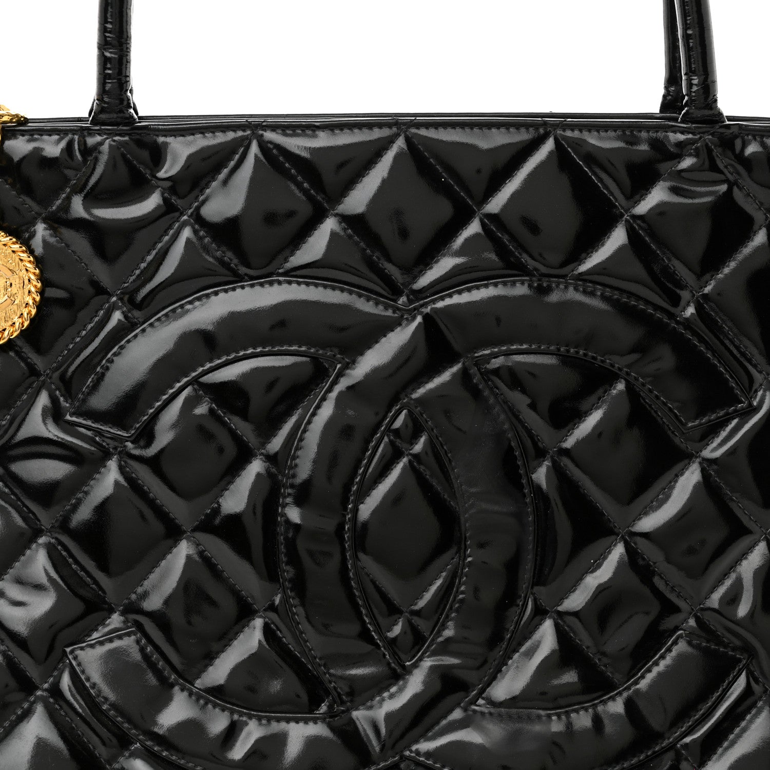 Patent Medallion Tote Black