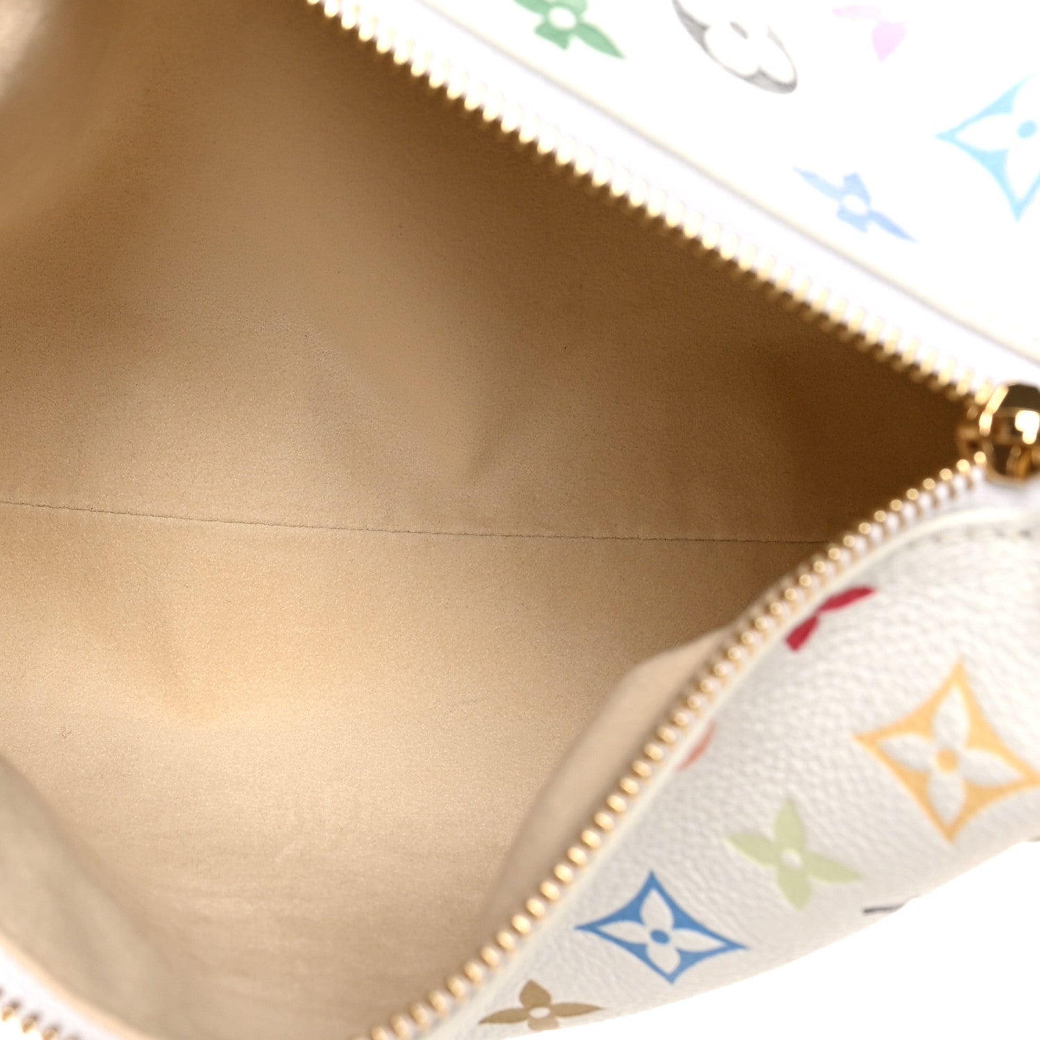 LV x TM Cowhide Monogram Multicolor Side Trunk MM White