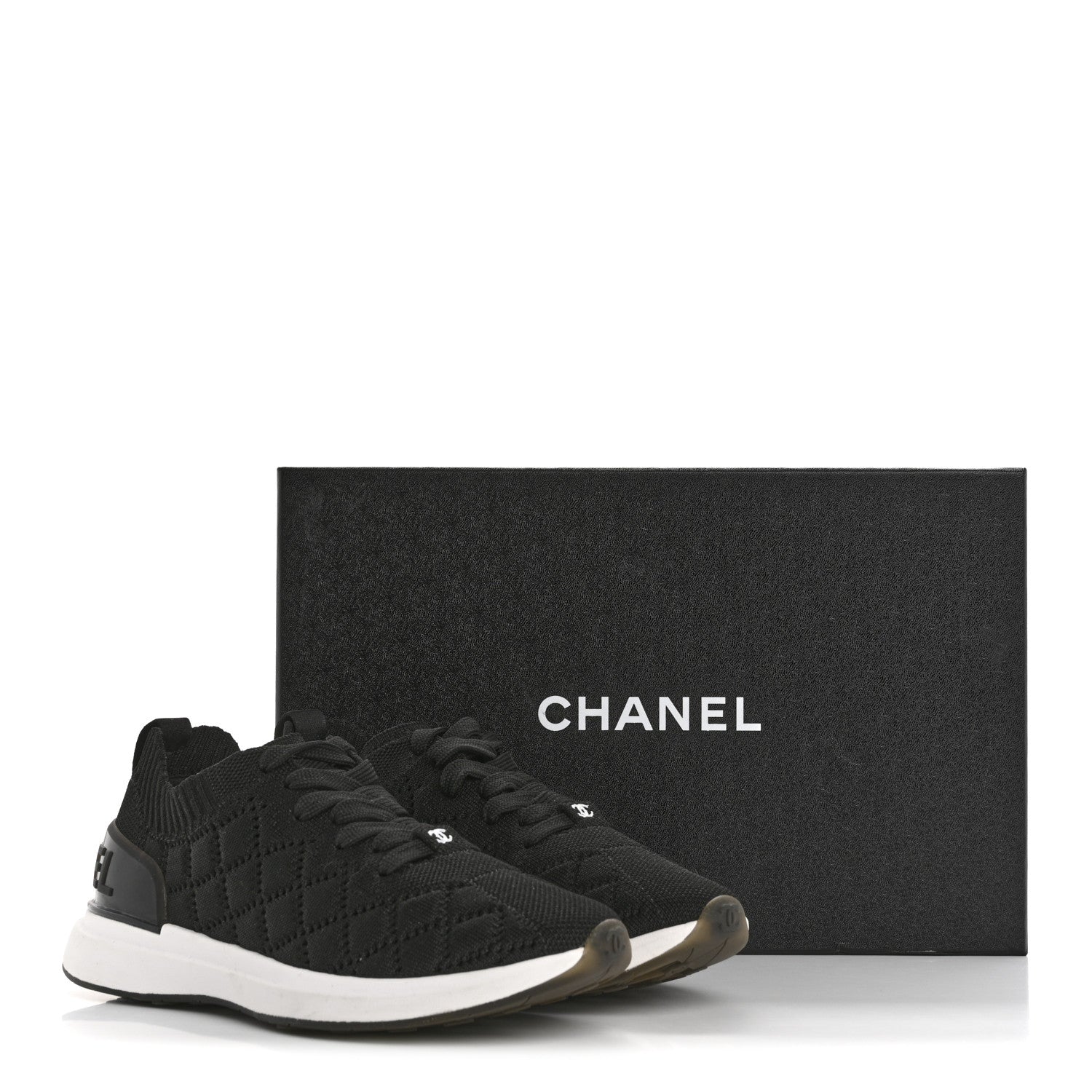 Fabric Logo Sneakers 36 Black