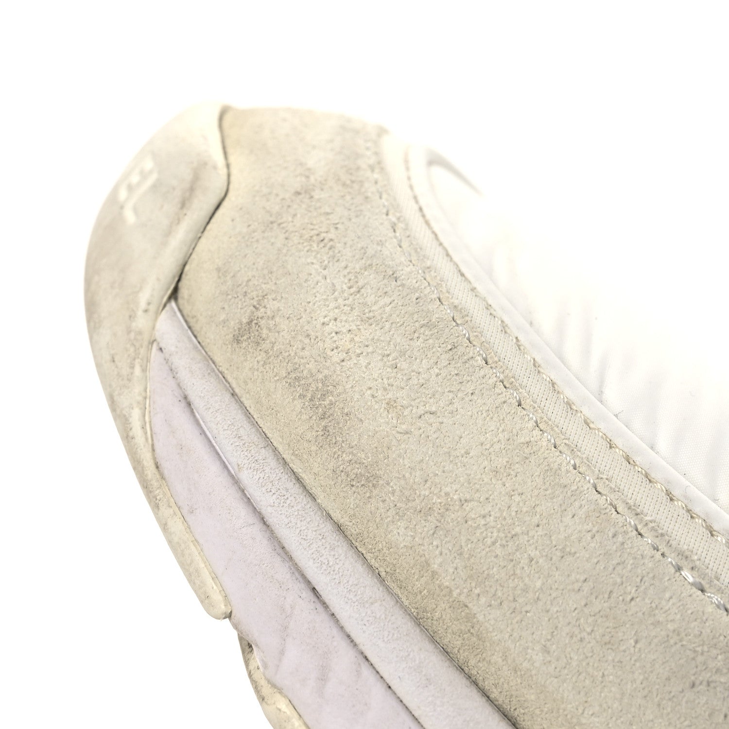 Suede Calfskin Fabric CC Sneakers 39 White