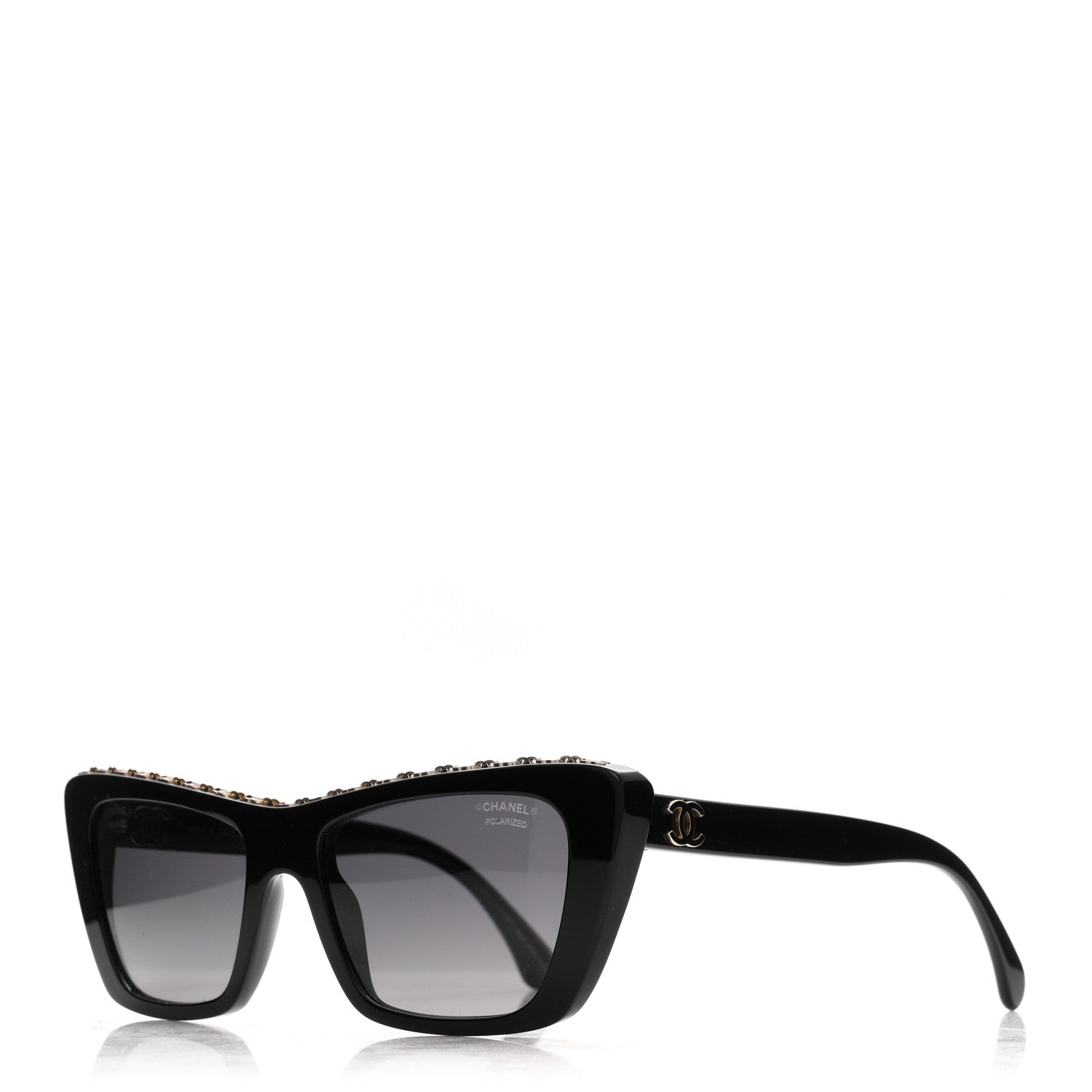 Acetate Polarized Butterfly Sunglasses 5540 Black