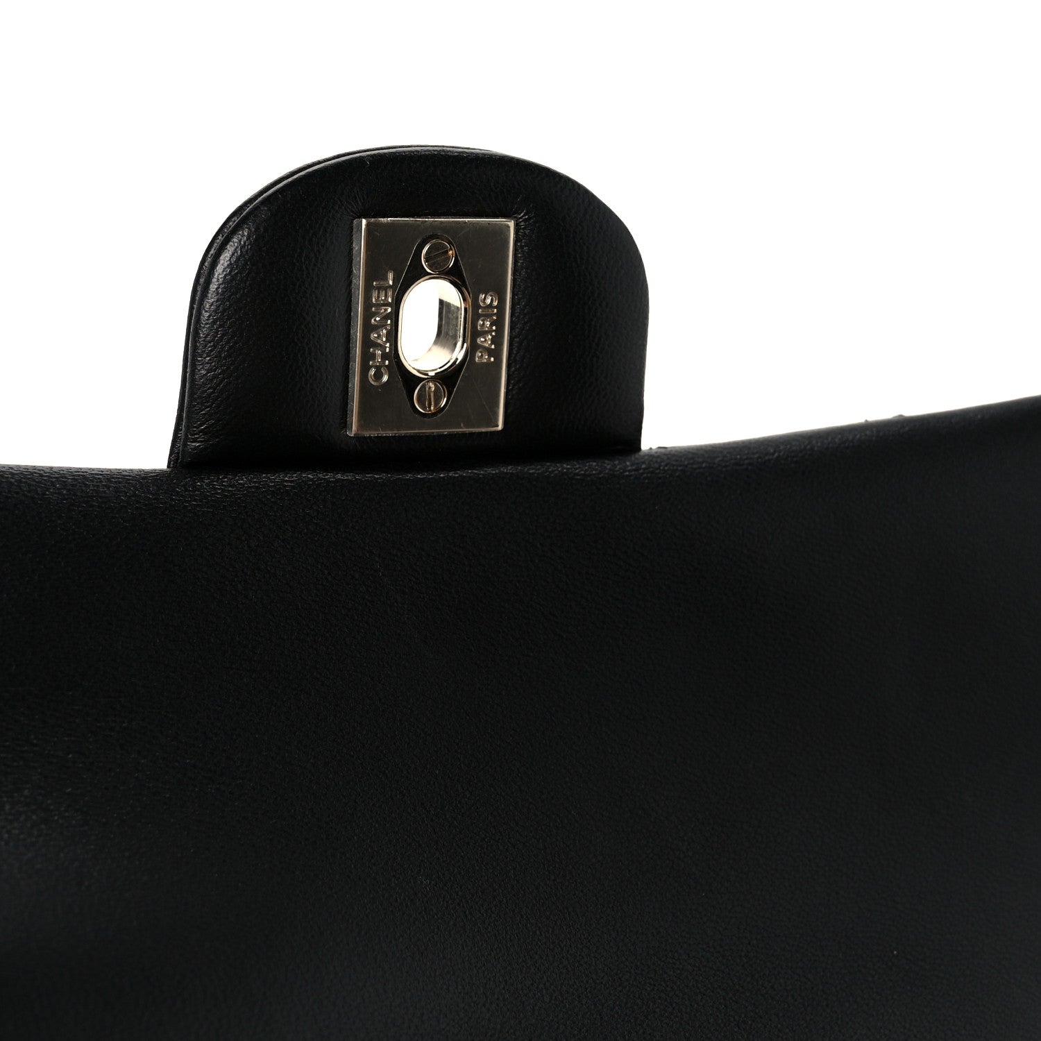 Lambskin Quilted Mini Top Handle Rectangular Flap Black