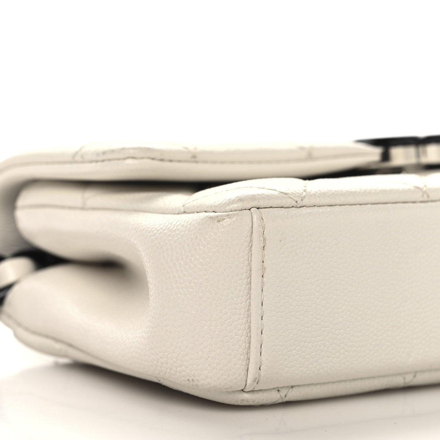 Caviar Quilted My Everything Small Flap White Black