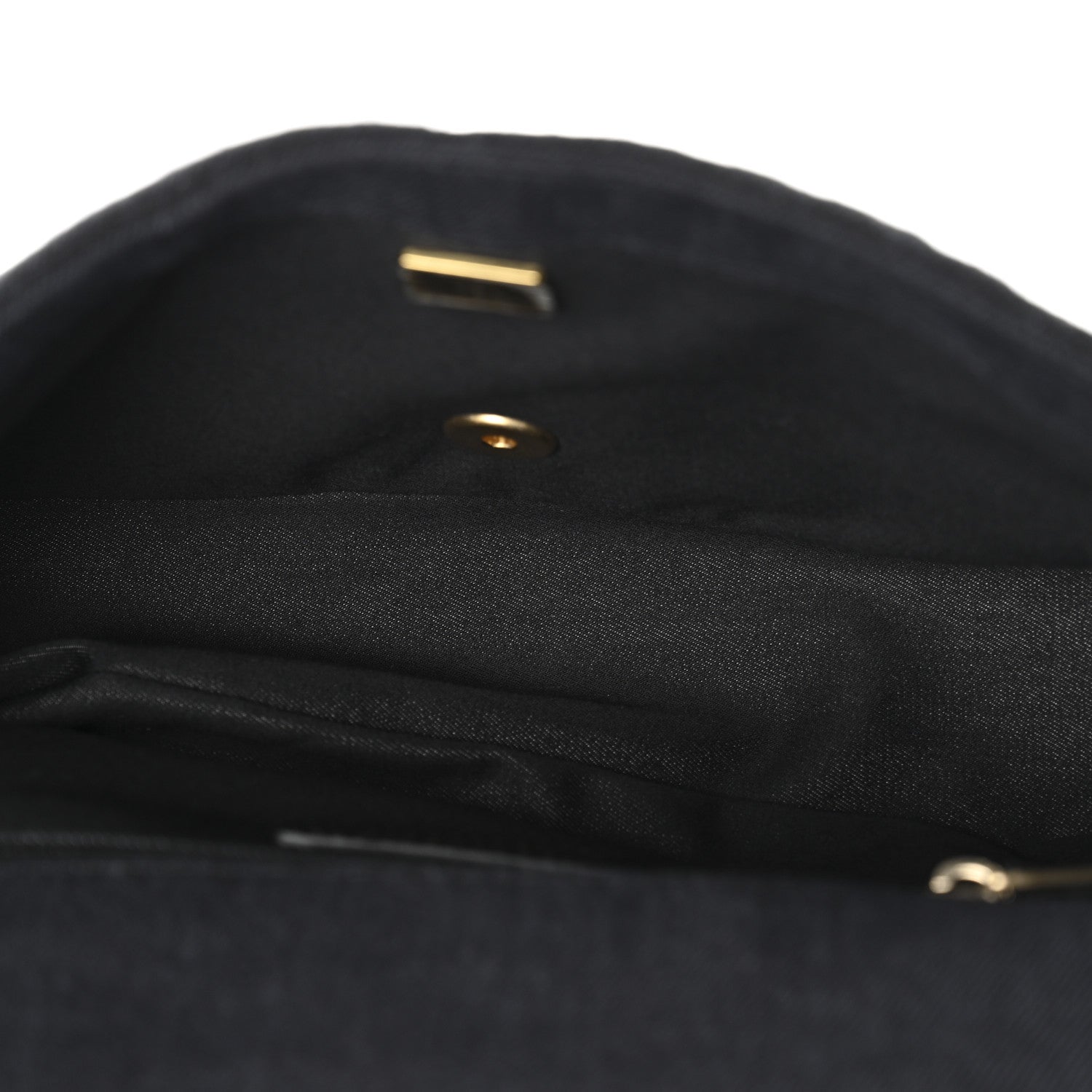 Denim Quilted Denim Mood Large Flap Black Multicolor