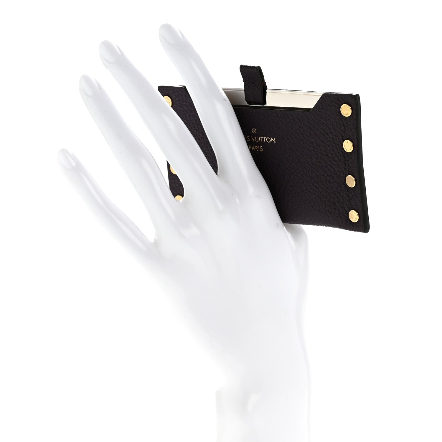 Cuir Rivets Mirror Case Quetsche