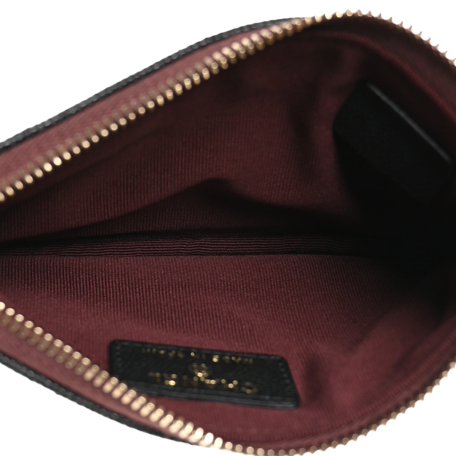 Caviar Quilted Small Cosmetic Case Black