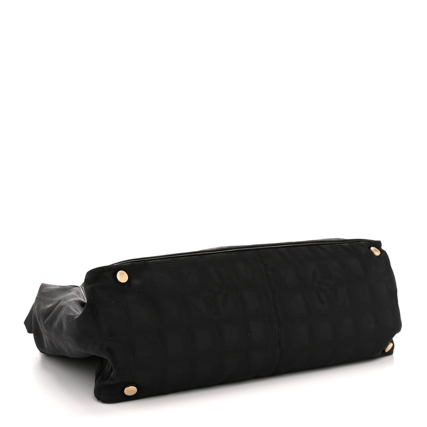 Nylon Large Travel Tote Black