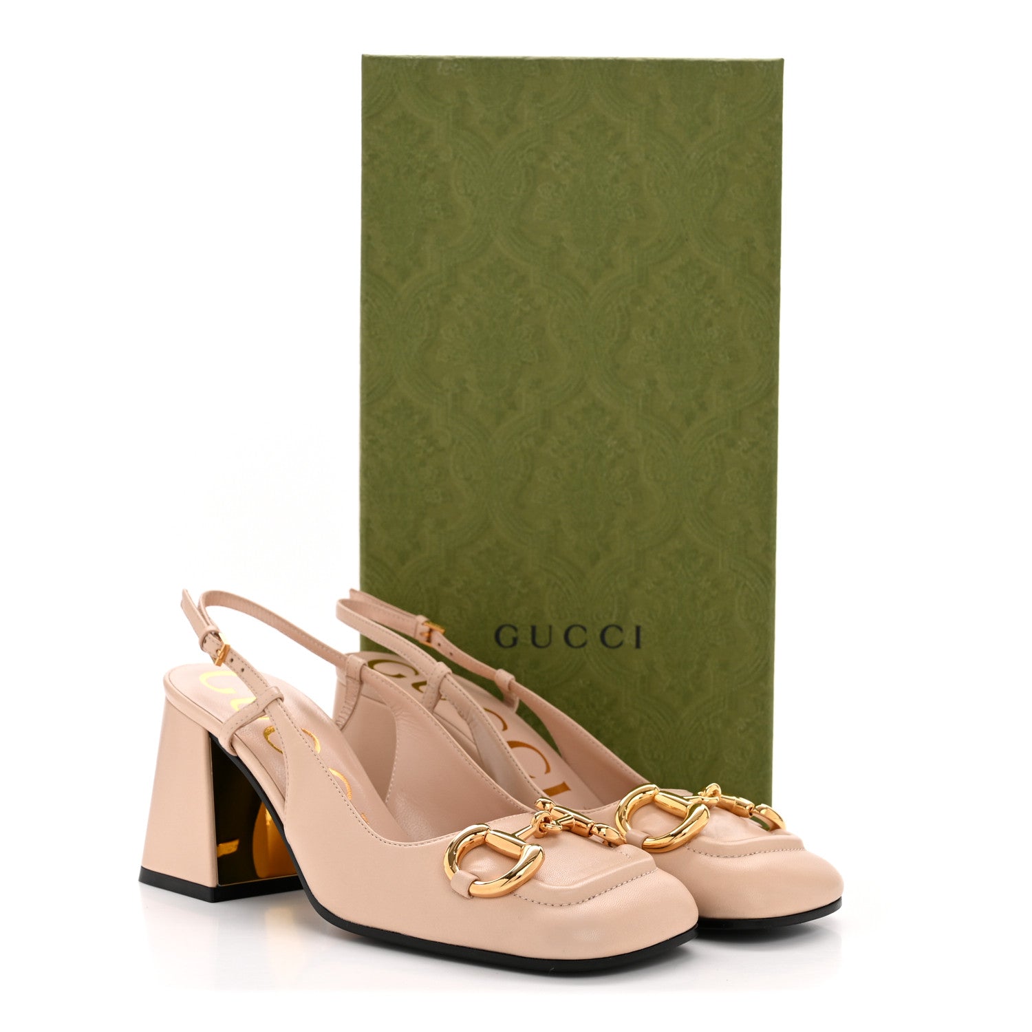 Malaga Kid Horsebit 75mm Slingback Pumps 35.5 Skin Rose