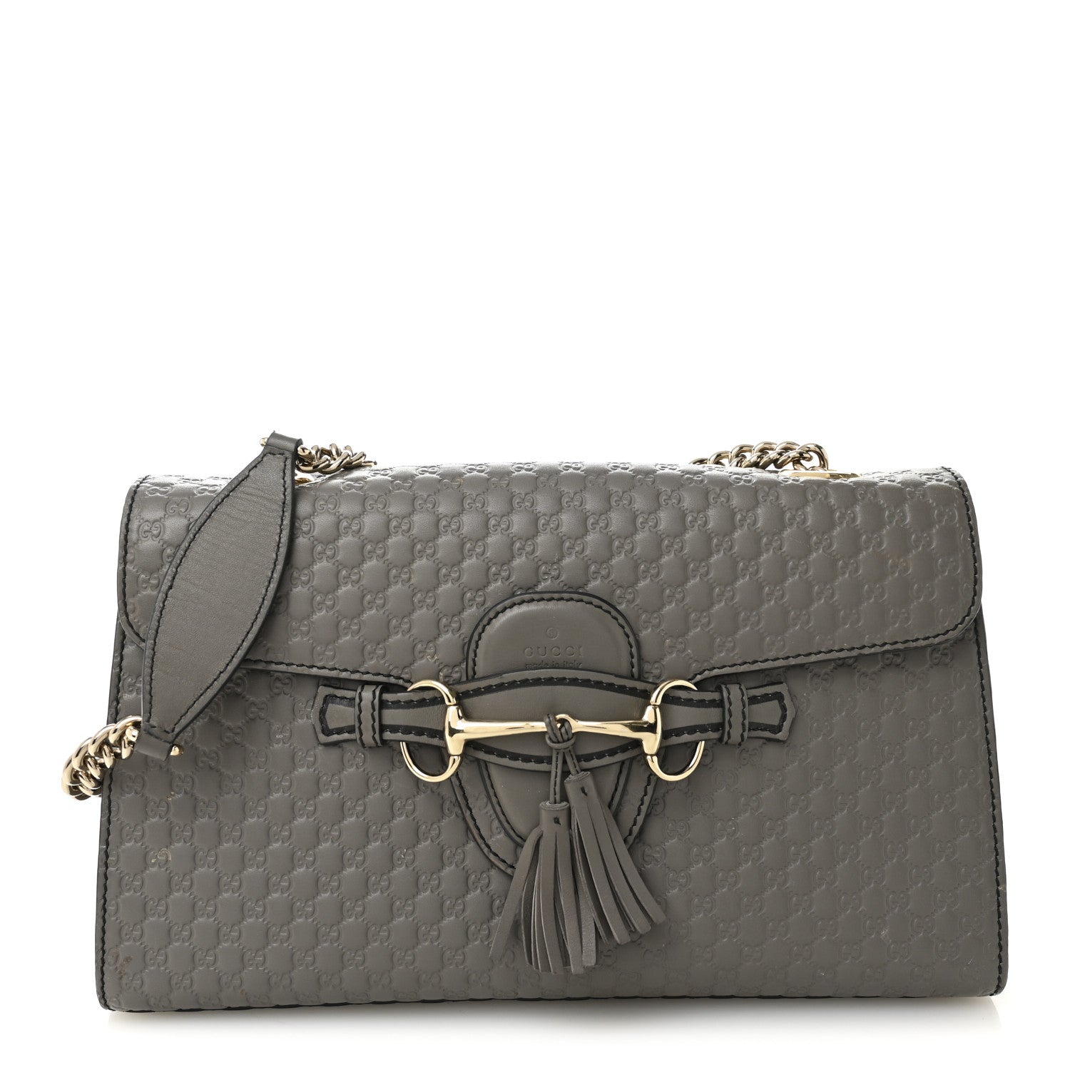 Soft Microguccissima Medium Emily Chain Shoulder Bag Loess