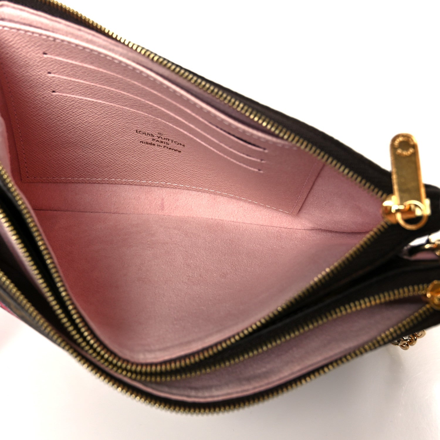 Monogram 2020 Christmas Animation Big Wheel Double Zip Pochette Rose Ballerine
