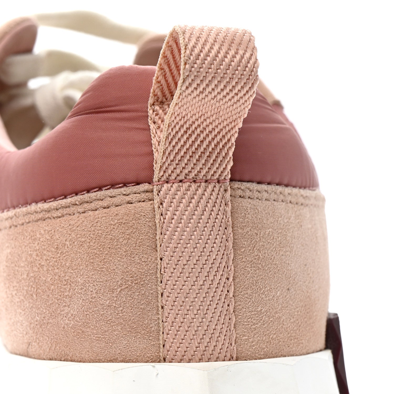 Parachute Fabric Suede Goatskin Bouncing Sneakers  Rose Rose Opaline