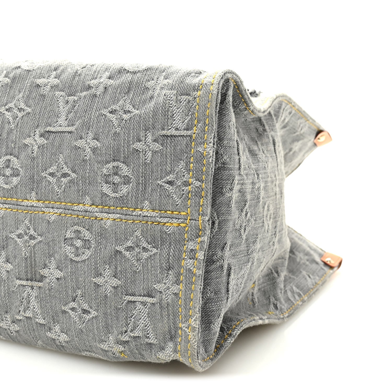 Monogram Denim Onthego MM Washed Gray