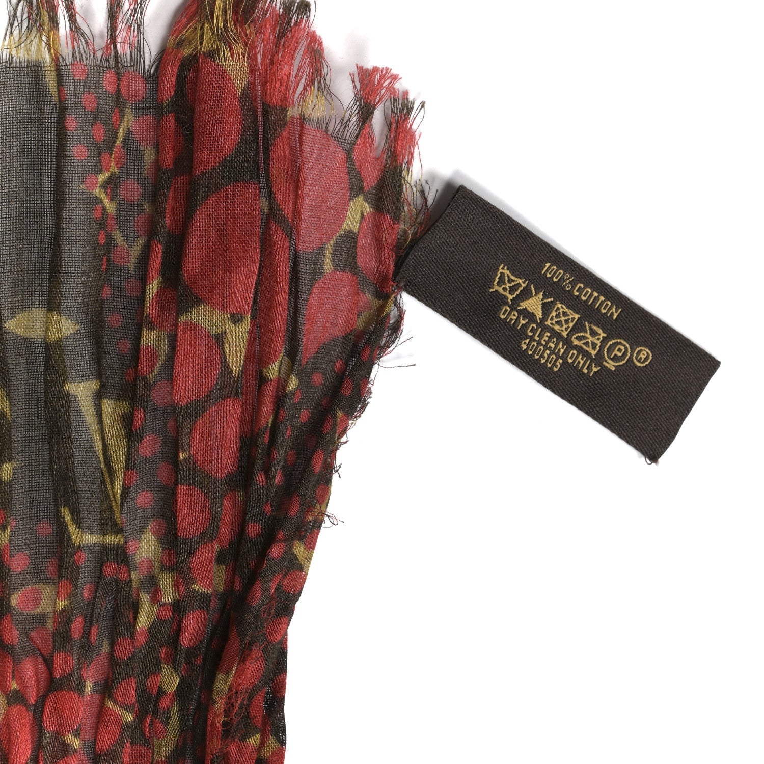 LV X YK Cotton Monogram Polkadot Stole