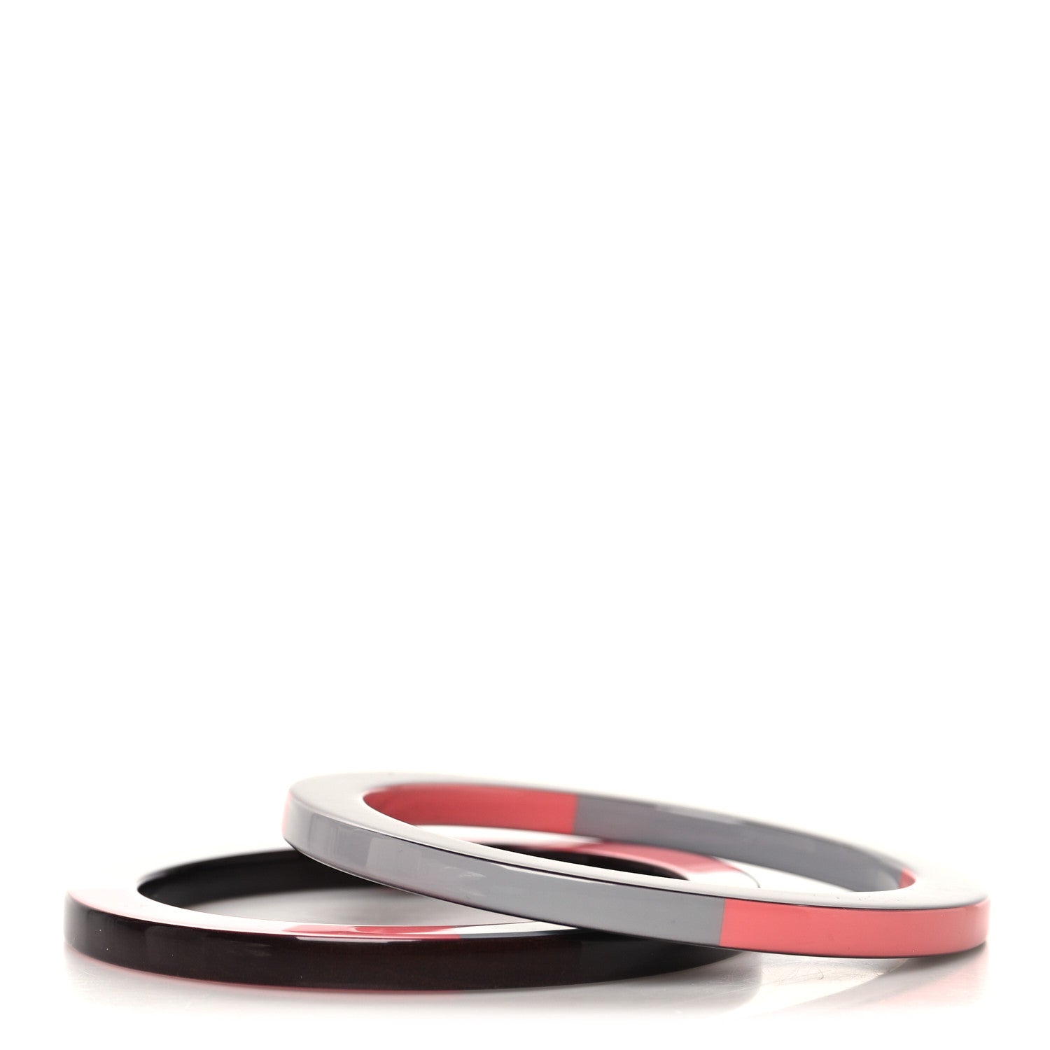 Lacquered Wood Crudsell 2 Stations Bangles 65