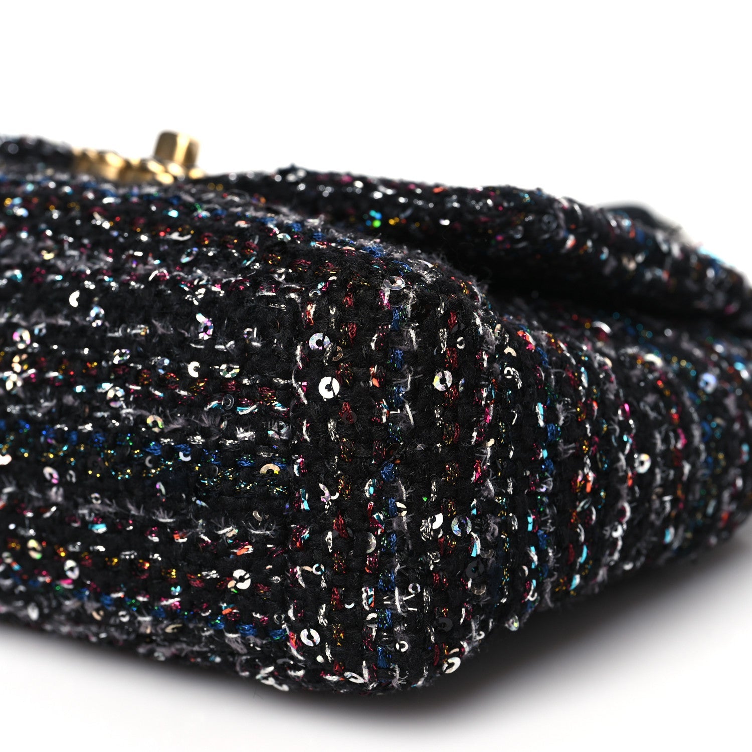 Tweed Sequin Quilted Medium Chanel 19 Flap Black Multicolor