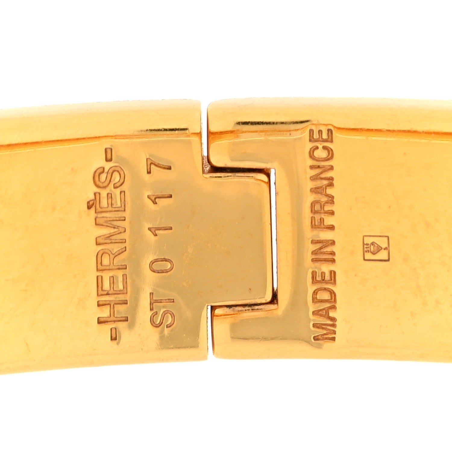Enamel Narrow Clic Clac H Bracelet PM Black
