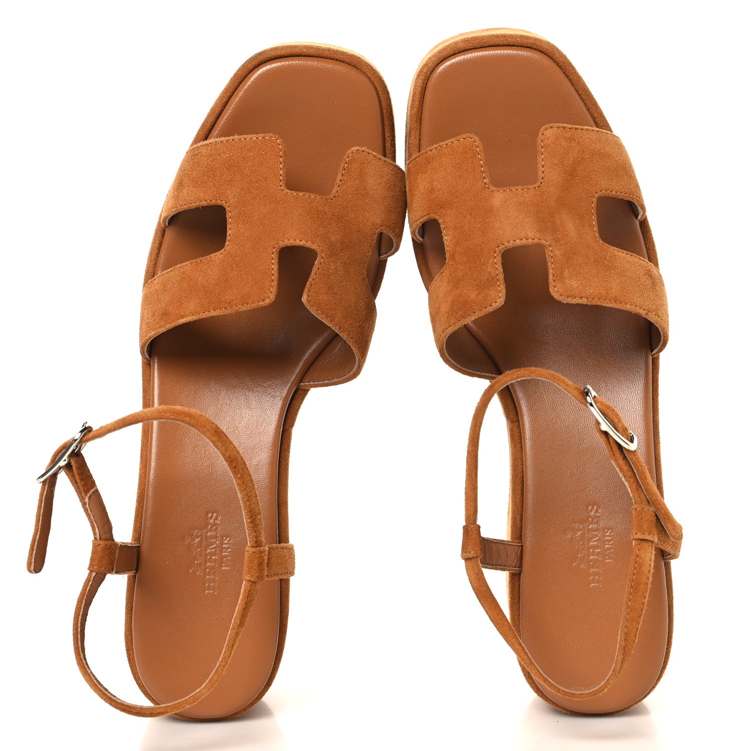 Suede Goatskin Jam 30 Sandals 38 Naturel
