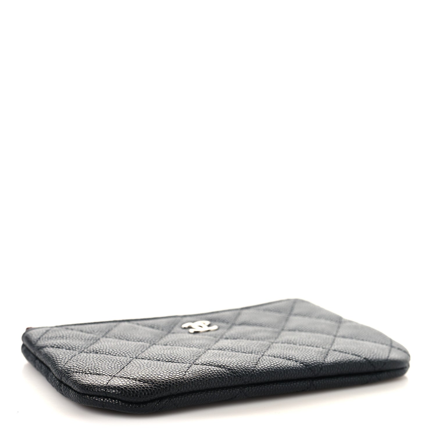 Caviar Quilted Small Cosmetic Case Black