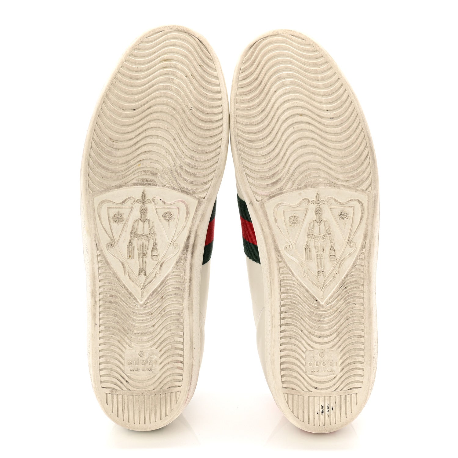 Calfskin Ayers Bee Embroidered Womens Ace Sneakers 39.5 White Green