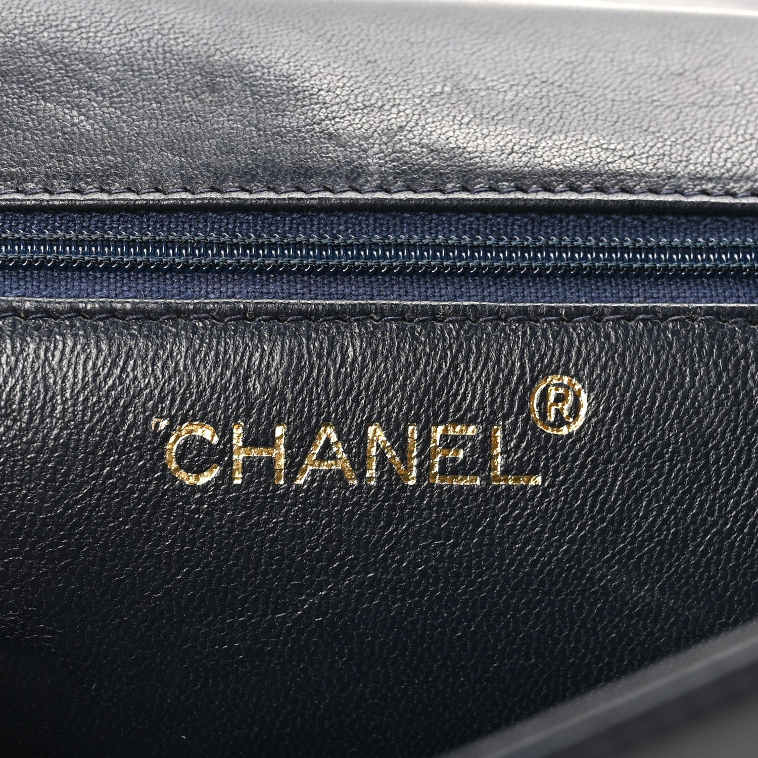 Lambskin Quilted Timeless CC Small Single Flap Navy Blue