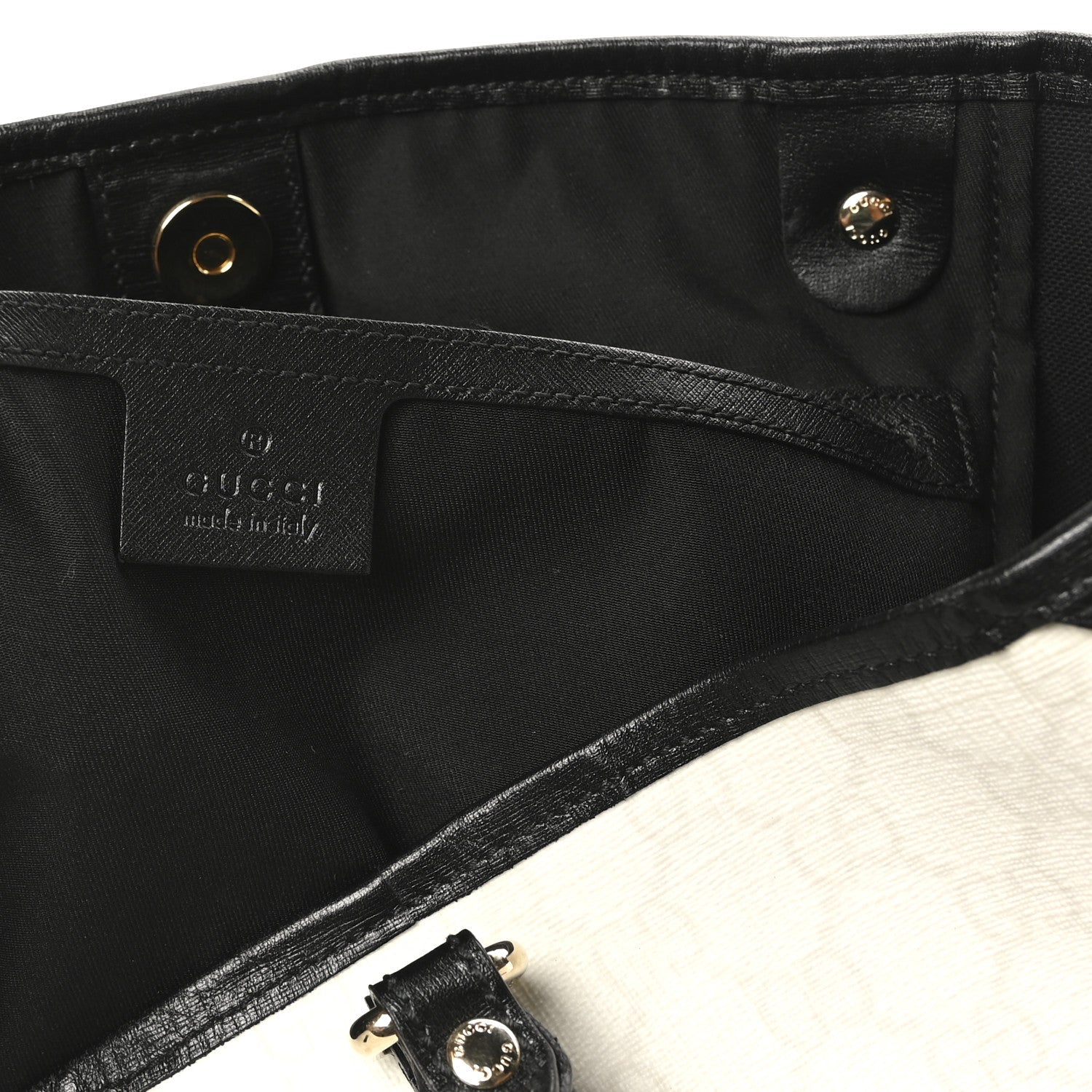 GG Plus Monogram Medium Joy Tote White Black