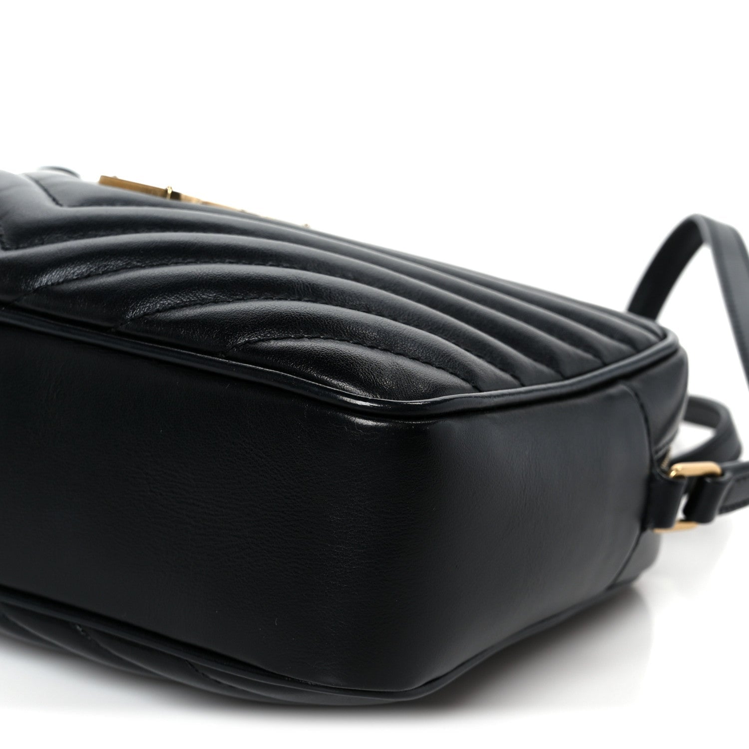 Calfskin Matelasse Monogram Lou Camera Bag Black