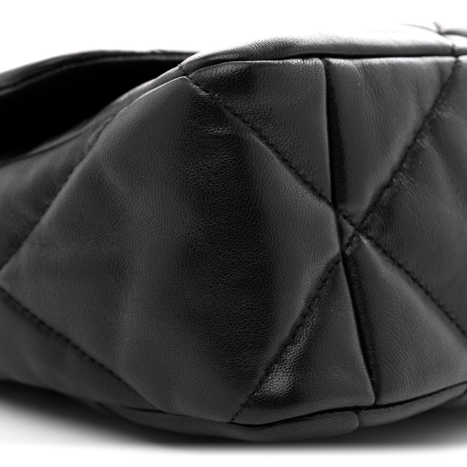 Lambskin Quilted Large Chanel 19 Flap Black
