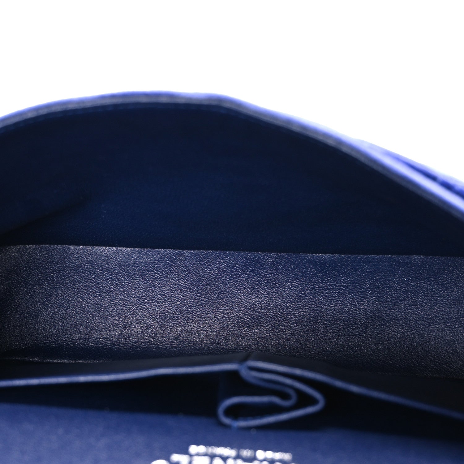 Velvet Quilted Medium Double Flap Navy Blue