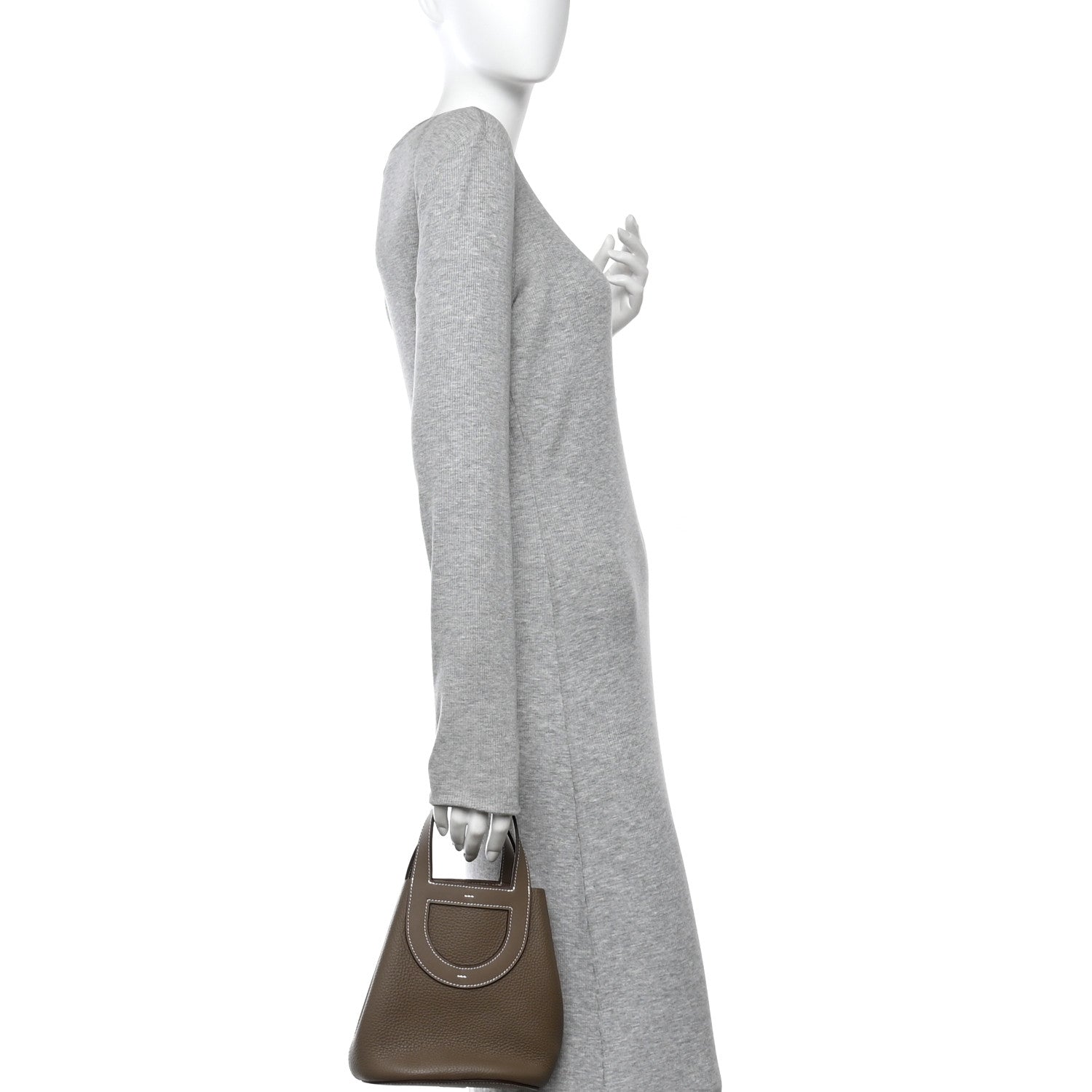 Taurillon Clemence Swift In-The-Loop 18 Bag Etoupe