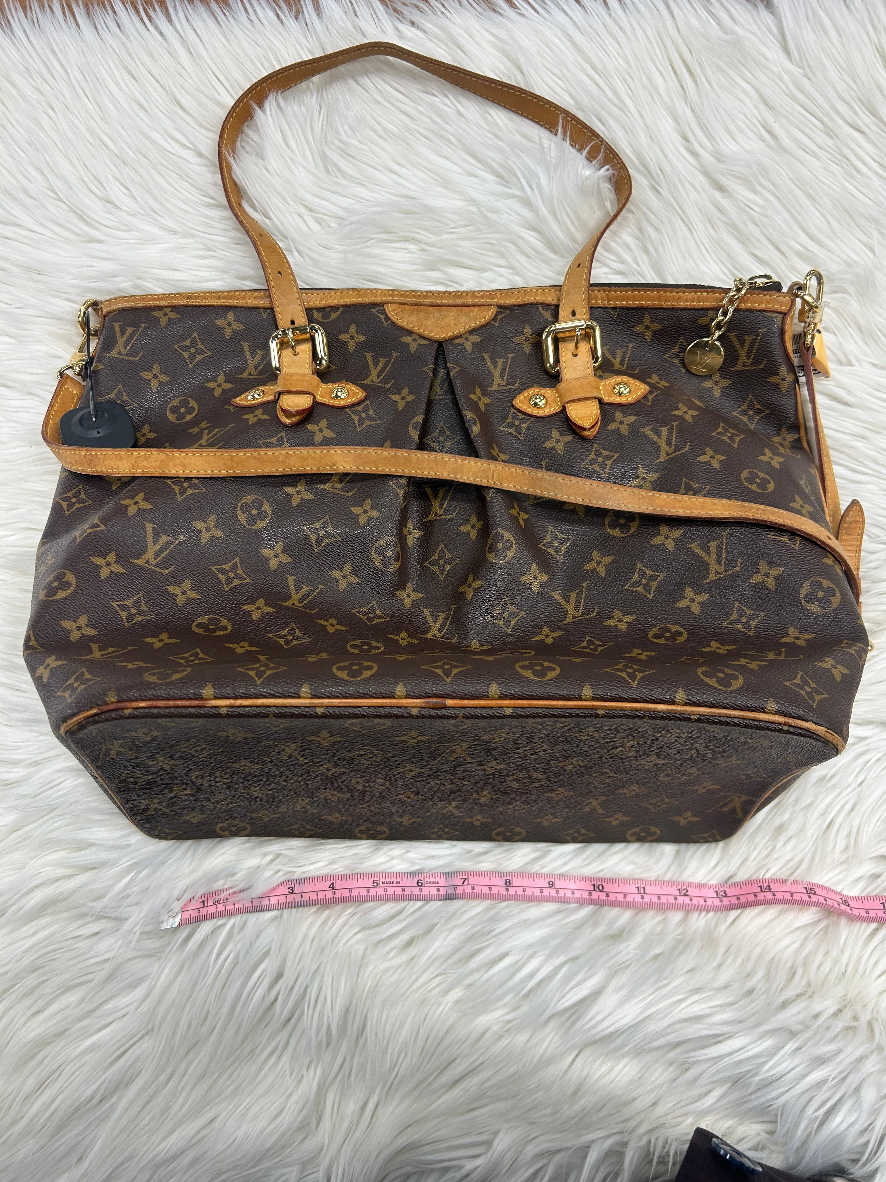 Handbag Luxury Designer By Louis Vuitton In Brown, Size:Large
