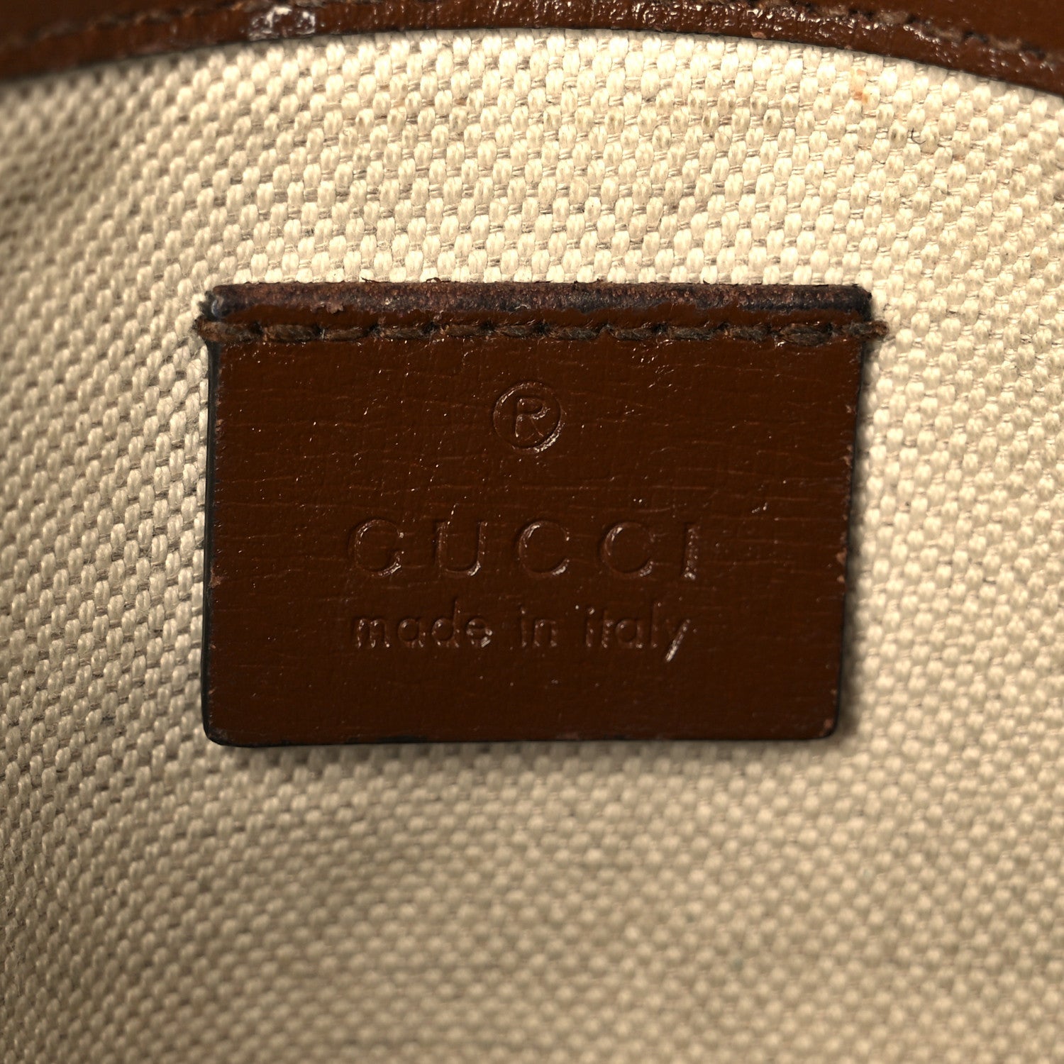 GG Supreme Monogram Web Mini Horsebit 1955 Shoulder Bag Beige Brown Sugar