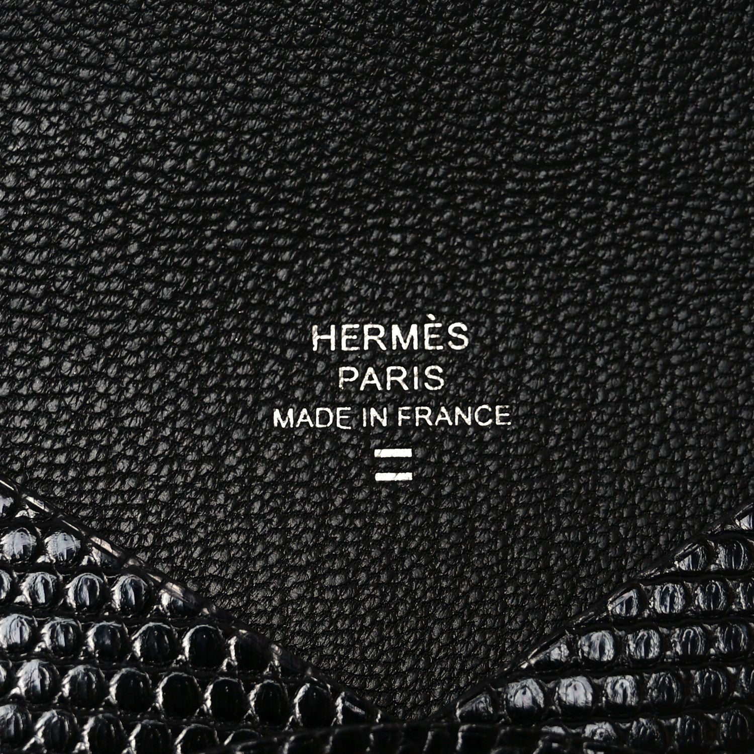 Lizard Calvi Card Case Black