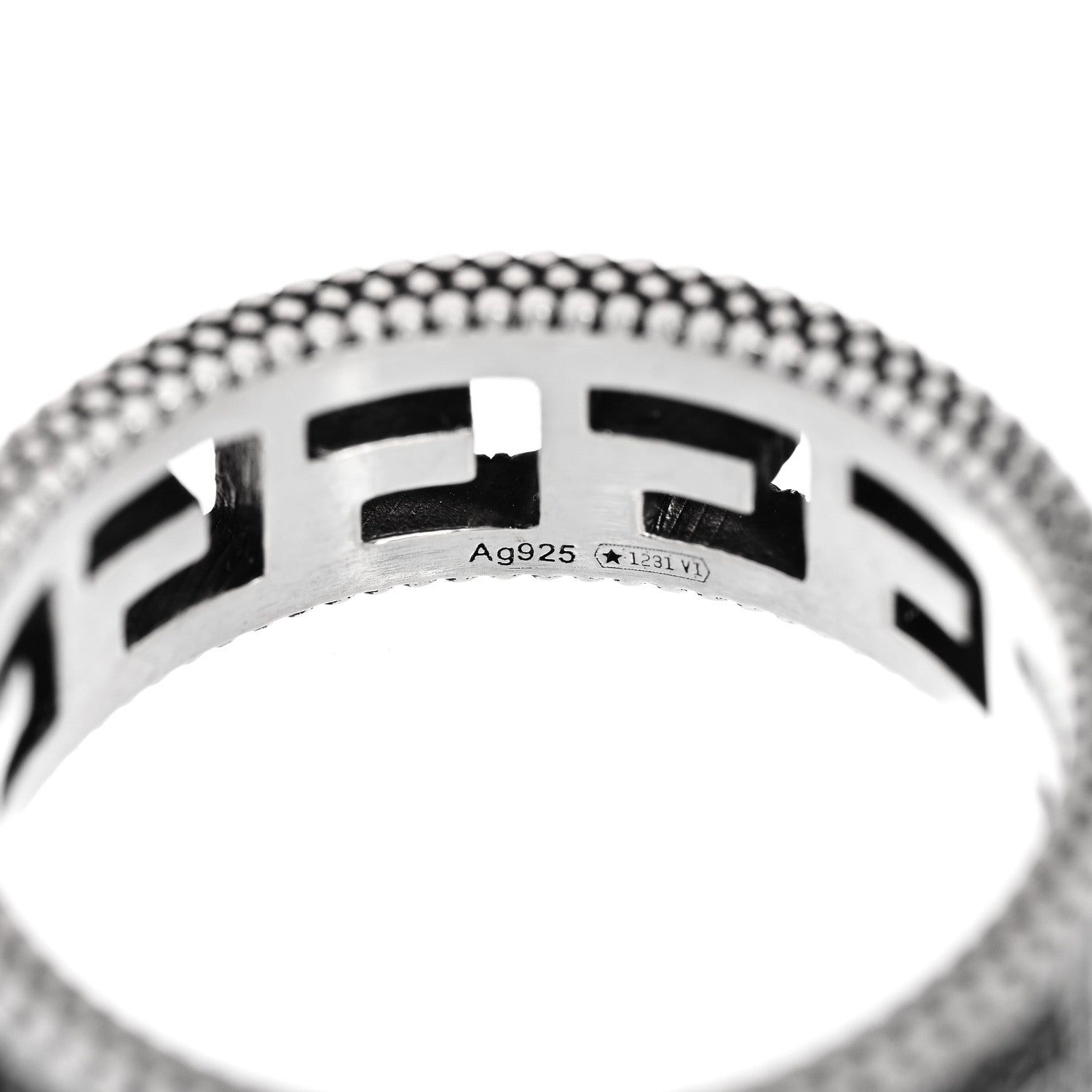 Sterling Silver Wide Square G Band Ring 57 8