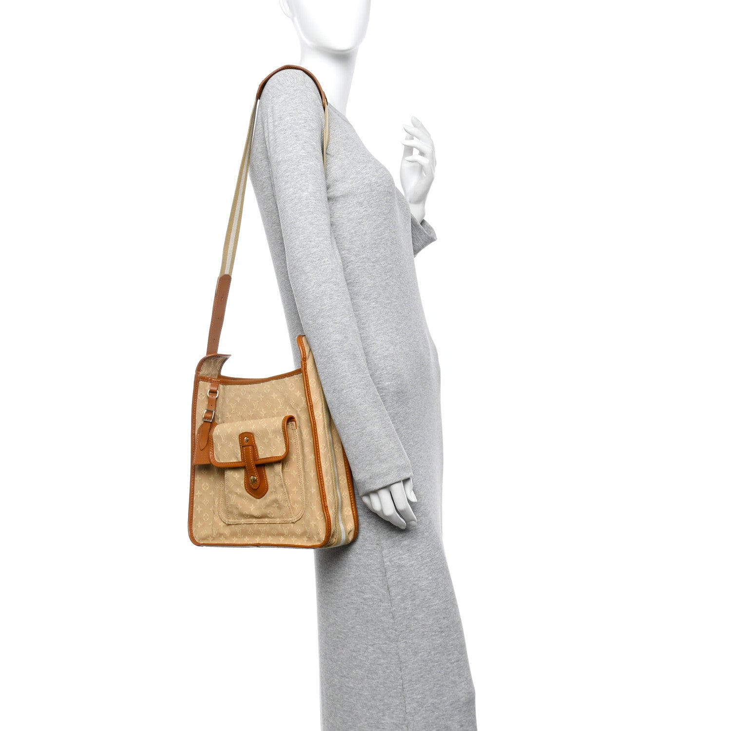 Mini Monogram Besace Mary Kate Beige