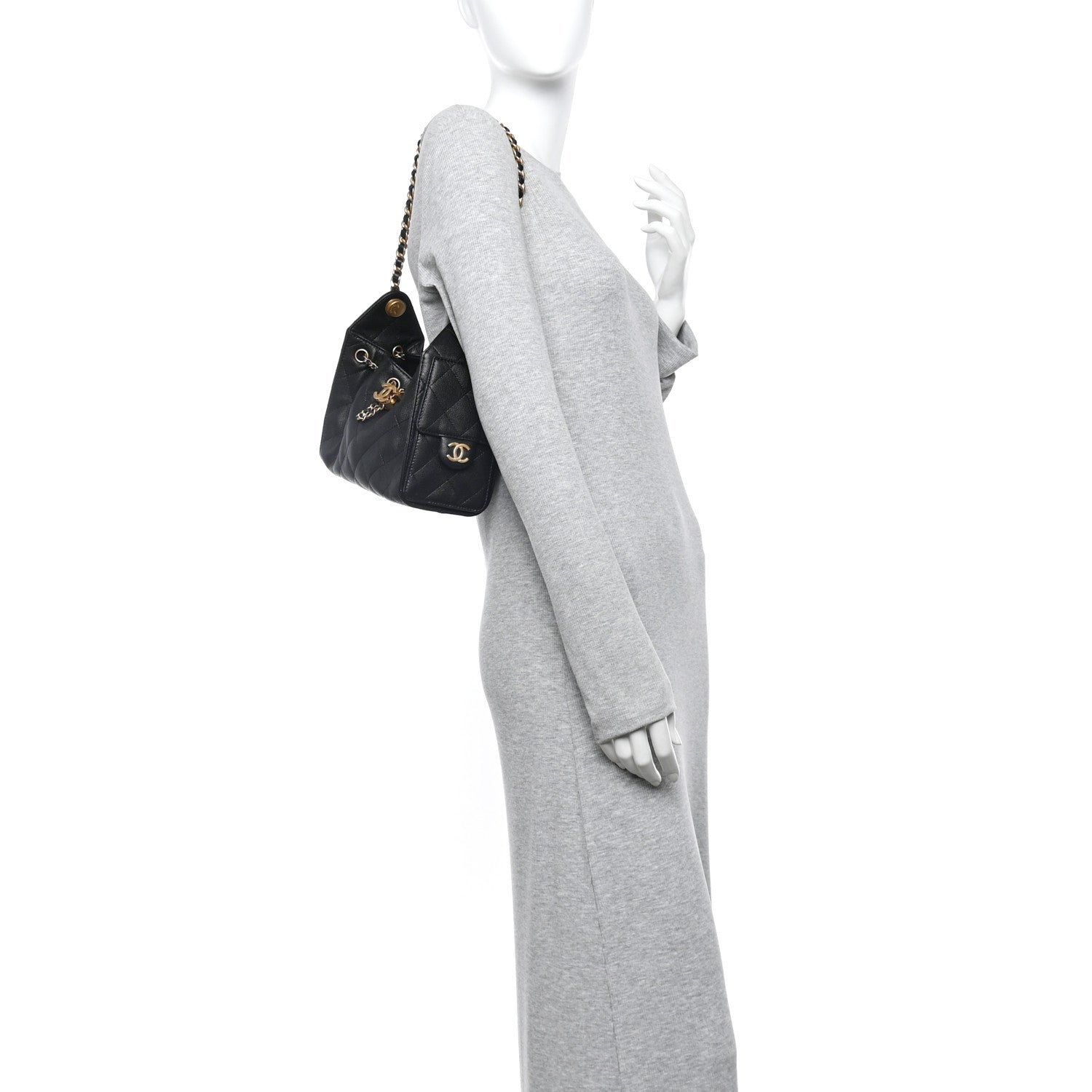 Caviar Quilted Mini Chanel 25 Handbag Black