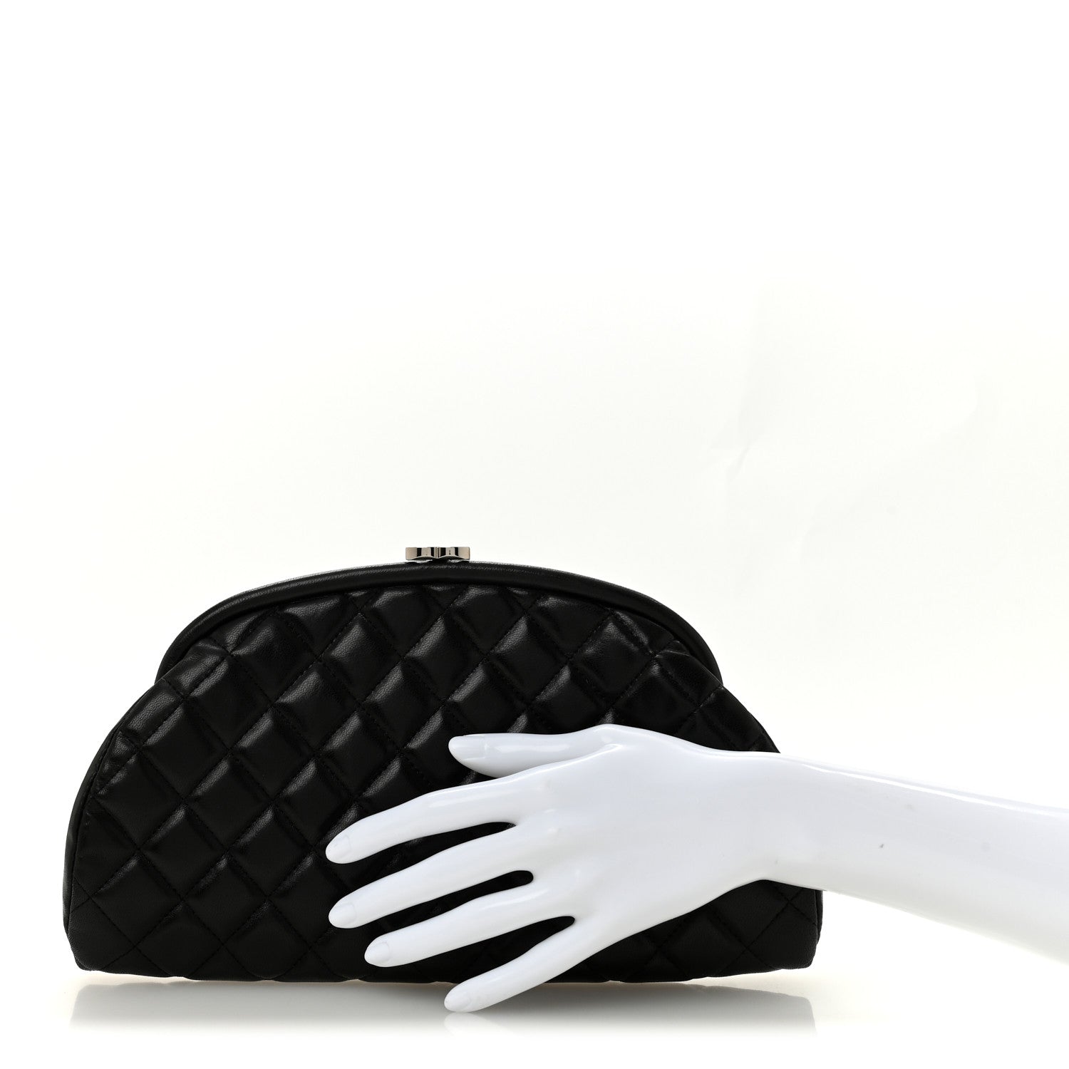 Lambskin Quilted Timeless Clutch Black