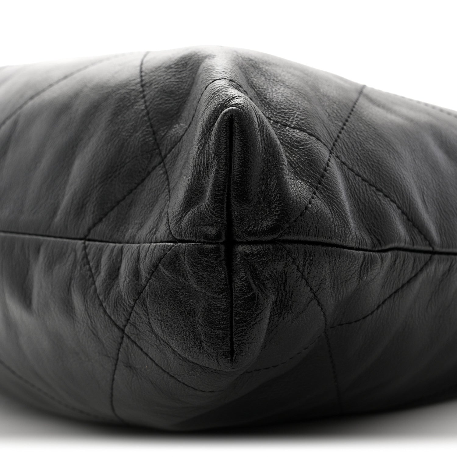 Shiny Calfskin Quilted Small Chanel 22 Black