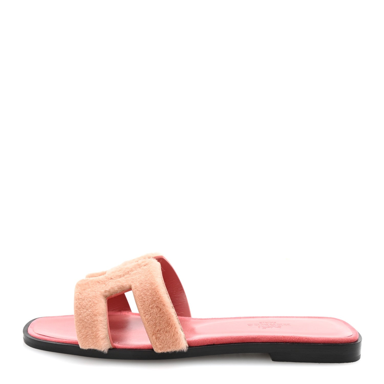 Mink Fur Oran Sandals 36 Blush Gris Fume