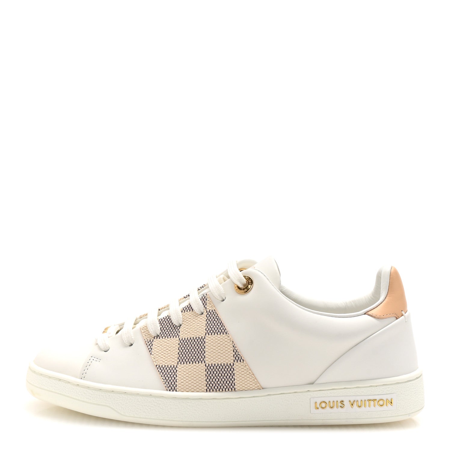 Damier Azur Front Row Sneaker 36 White