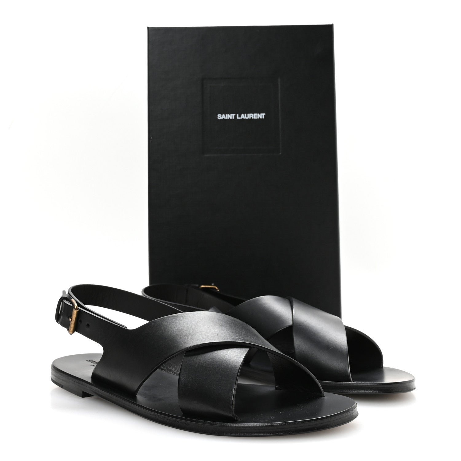 Calfskin Mens Mojave Sandals 43 Black
