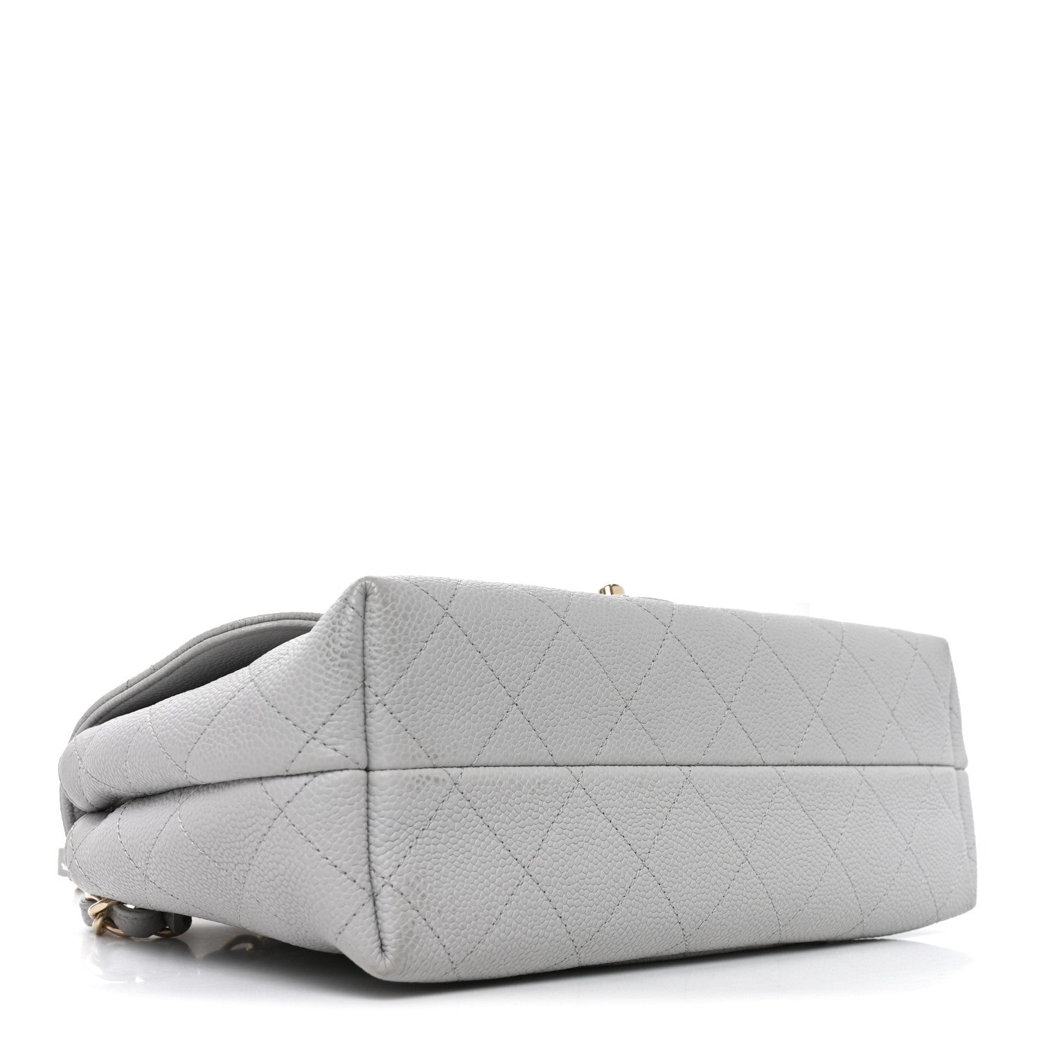 Caviar Quilted City Walk Flap Light Grey